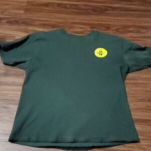 Volcom Dark Green Tee with Yellow Emblem